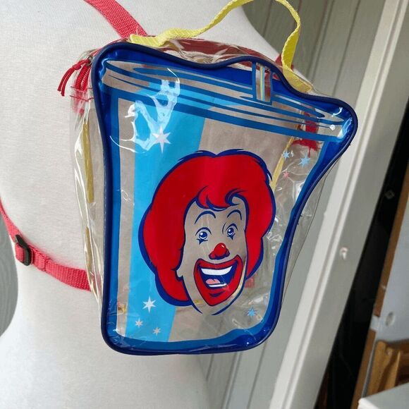 Vintage Ronald McDonald Soda Cup Backpack Mint 80s McDonald’s Promo Collectible